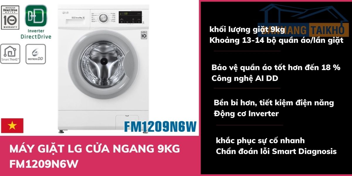 Máy giặt LG 9kg 3
