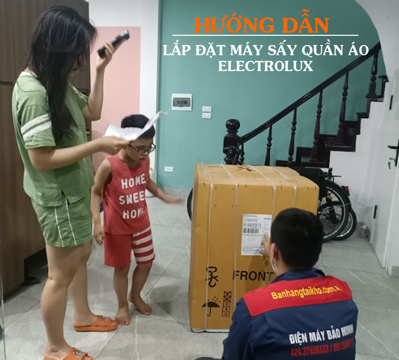 Hướng dẫn cách lắp máy sấy quần áo Electrolux