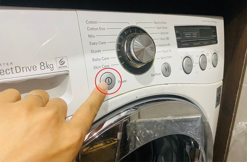 reset máy giặt LG cửa ngang