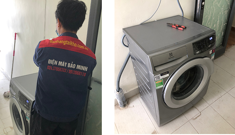Kỹ thuật Bảo Minh lắp máy giặt Electrolux