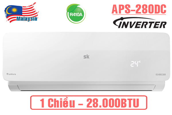 APS/APO-H280DC, Điều hòa Sumikura 28000BTU 2 chiều Inverter 