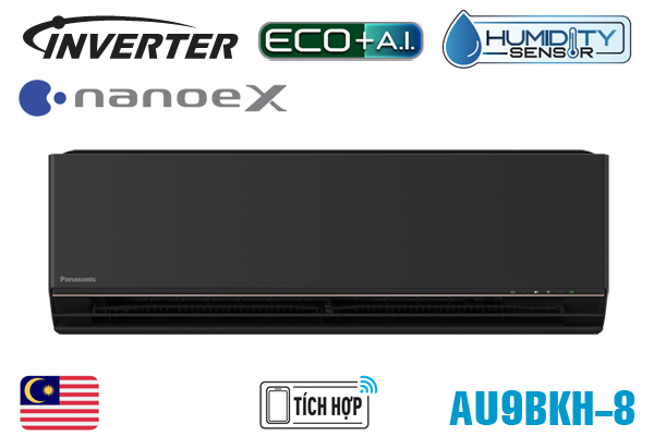 Điều hòa Panasonic 1 chiều inverter 9000BTU màu đen AU9BKH-8