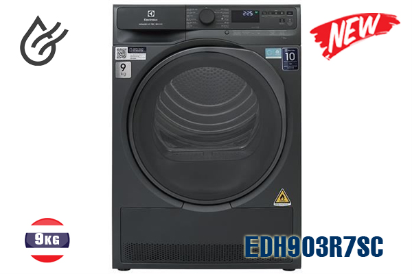 Máy sấy bơm nhiệt Electrolux 9kg EDH903R7SC xám đen chính hãng