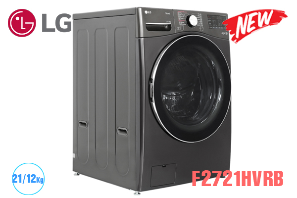 Máy giặt + sấy inverter 21kg / 12kg LG F2721HVRB [Giá rẻ nhất HN]