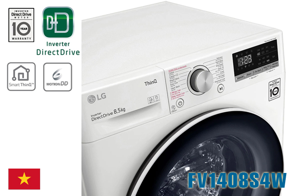 Máy giặt LG AI DD 8.5 kg FV1408S4W cửa ngang [Giá bán buôn]