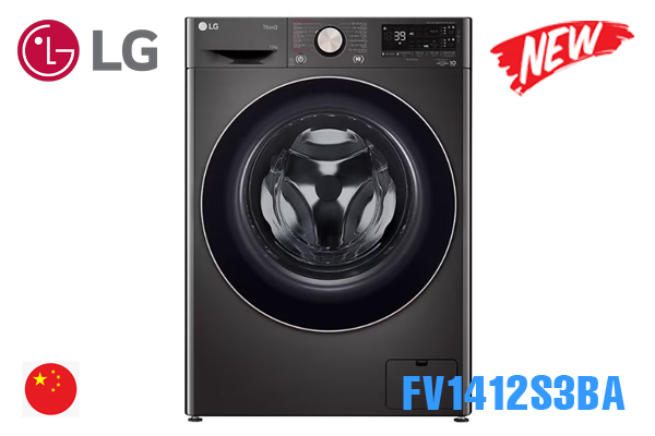 Máy giặt LG 12kg cửa ngang FV1412S3BA màu đen [Ra mắt 2023]