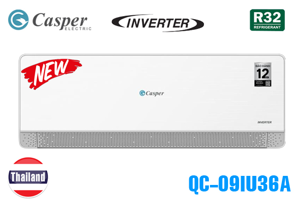 QC-09IU36A, Điều hòa Casper 9000 BTU 1 chiều inverter R32