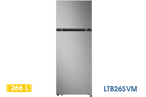 Tủ lạnh LG Inverter 266 lít LTB26SVM màu bạc, ngăn đá trên