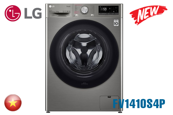 Máy giặt LG FV1410S4P 10kg cửa ngang inverter [Màu ghi xám]