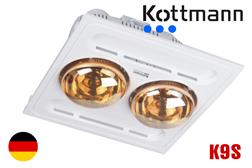 Đèn sưởi Kottmann âm trần 2 bóng K9S
