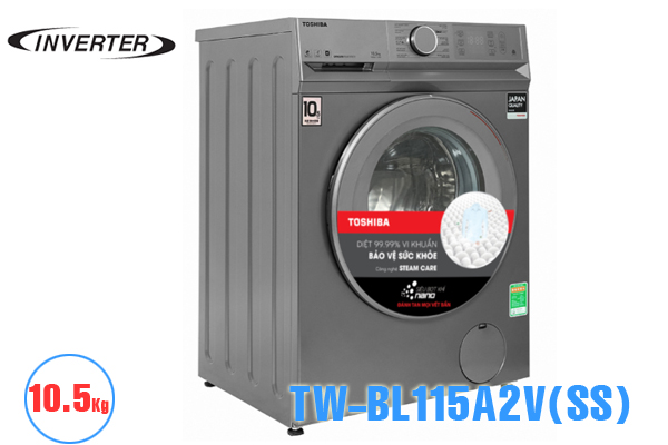 Máy giặt Toshiba 10.5 Kg inverter lồng ngang TW-BL115A2V(SS) giá rẻ