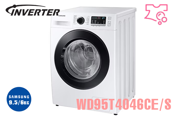 Máy giặt sấy Samsung inverter 9.5 kg WD95T4046CE/SV chính hãng, giá rẻ