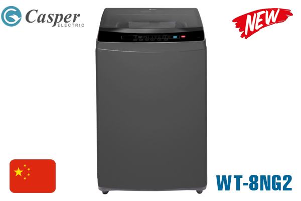 Máy giặt Casper 8kg WT-8NG2 màu ghi đậm [Ra mắt 2023]