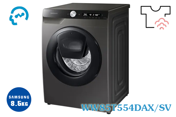 Máy giặt Samsung Addwash inverter 8.5kg WW85T554DAX/SV [Màu Xám]