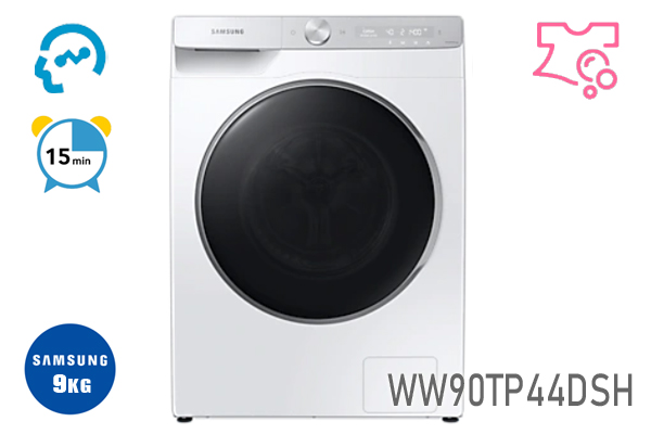 Máy giặt Samsung AI Ecobubble 9Kg inverter WW90TP44DSH/SV [Màu trắng]