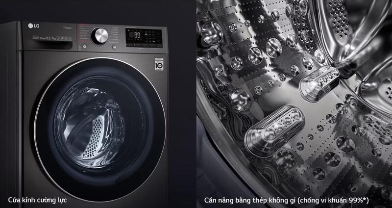 Kiếu dáng máy giặt LG inverter 9 kg FV1409S4M