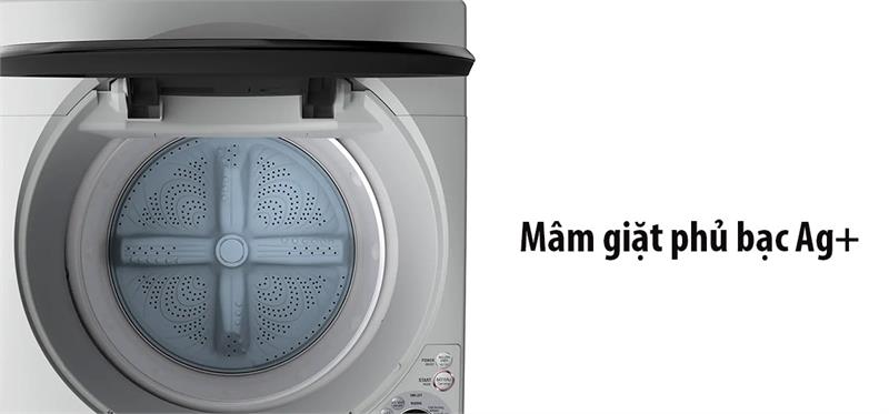 Máy giặt Sharp 8kg ES-W80GV-H Mâm giặt phủ bạc Ag+