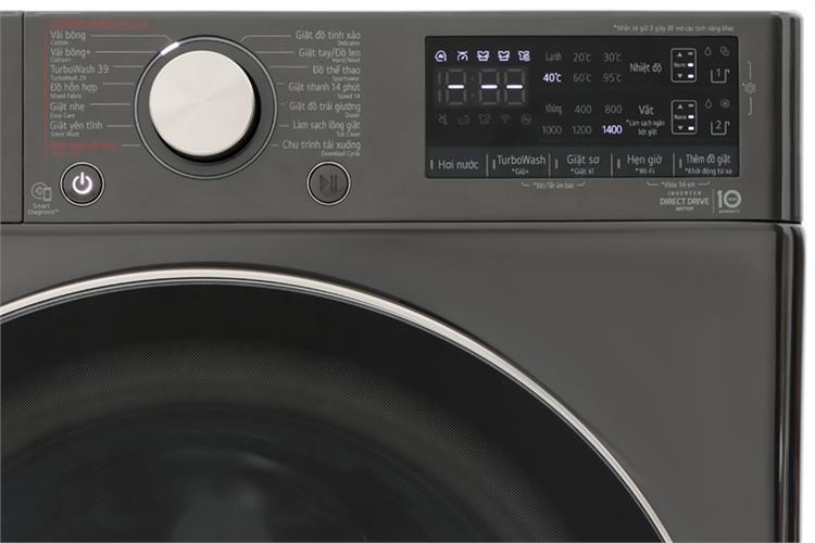 Máy giặt LG FV1412S3B Bảng điều khiển