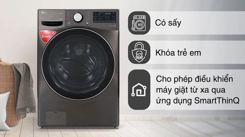 Máy giặt sấy LG F2515RTGB Điều khiển thông minh ThinQ