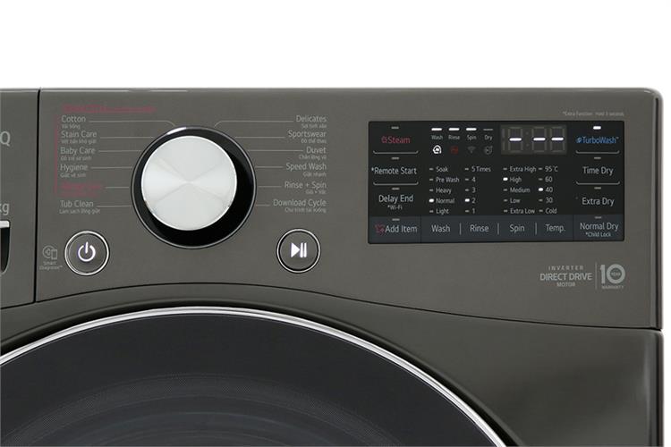 Máy giặt sấy LG F2515RTGB bảng điều khiển song ngữ