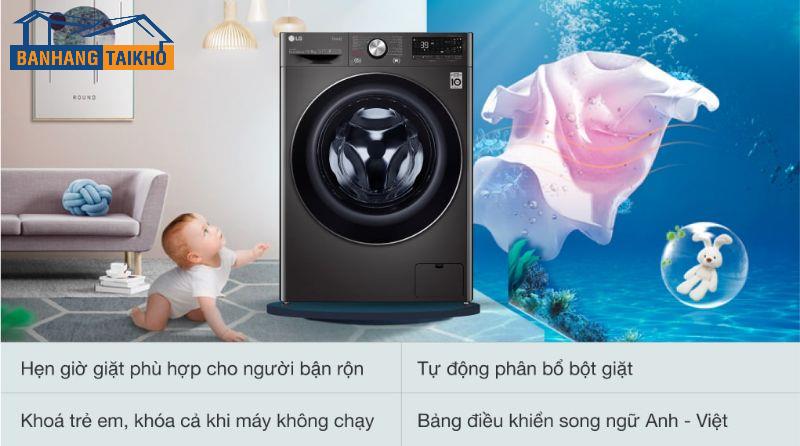 Máy giặt sấy LG FV1412H3BA Khóa trẻ em 