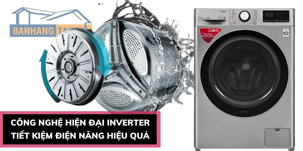 Máy giặt LG inverter tiết kiệm điện và nước