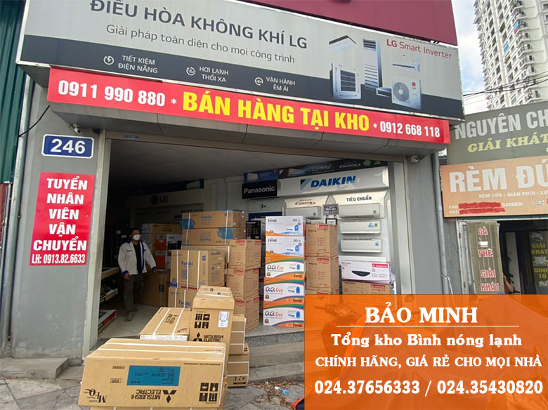 Tổng kho bình nóng lạnh Bảo Minh tại Hà Nội