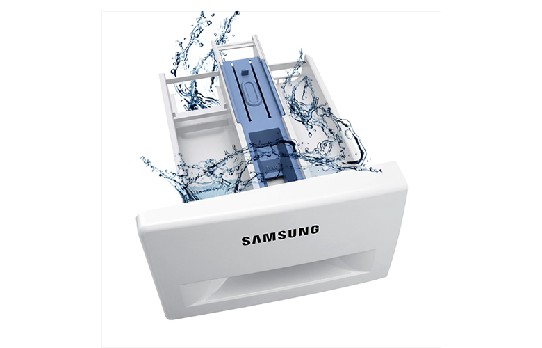 Cách làm sạch ngăn chứa nước giặt, nước xả máy giặt Samsung -1