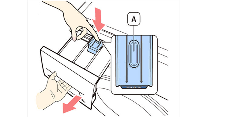 Cách làm sạch ngăn chứa nước giặt, nước xả máy giặt Samsung -4