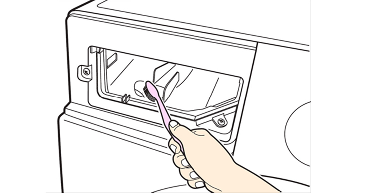 Cách làm sạch ngăn chứa nước giặt, nước xả máy giặt Samsung -7