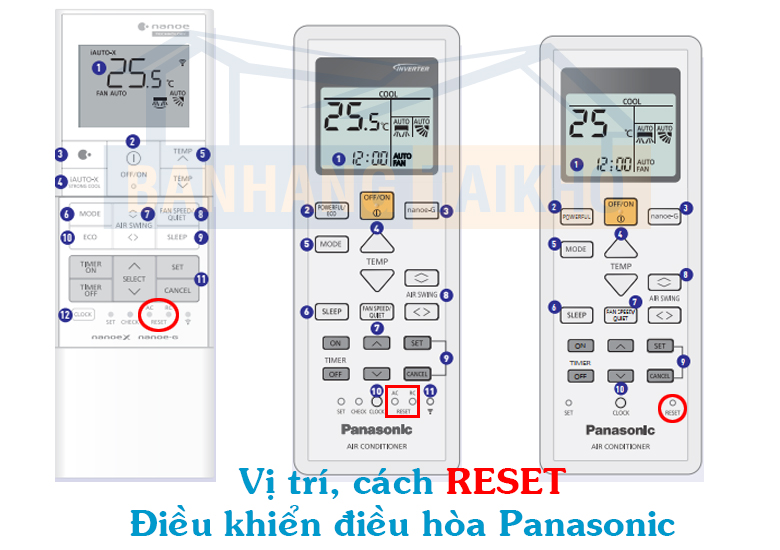 Cách reset điều khiển điều hòa Panasonic