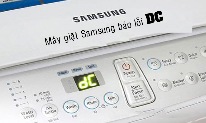 máy giặt Samsung báo lỗi DC