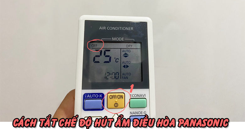 Cách TẮT chế độ hút ẩm của điều hòa Panasonic