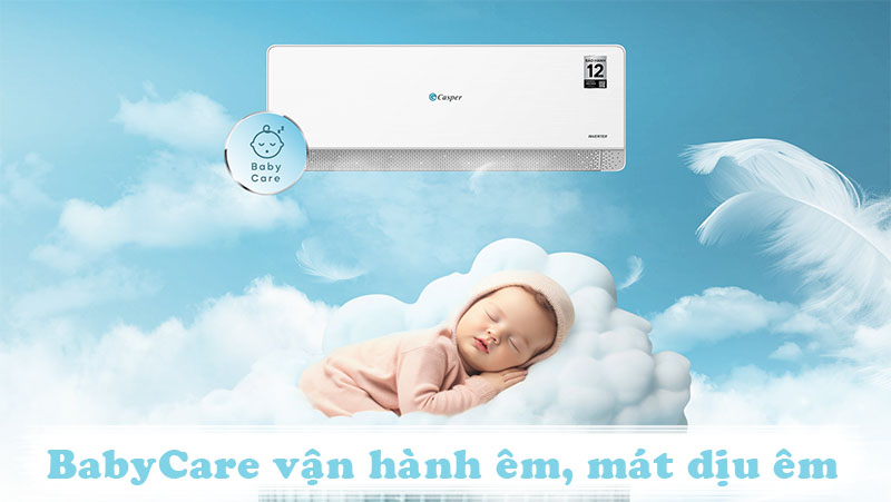 Điều hòa Casper BabyCare chạy êm, mát dễ chịu