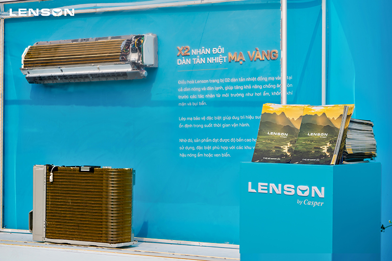 Điều hòa Lenson dàn đồng, cánh tản nhiệt mạ vàng