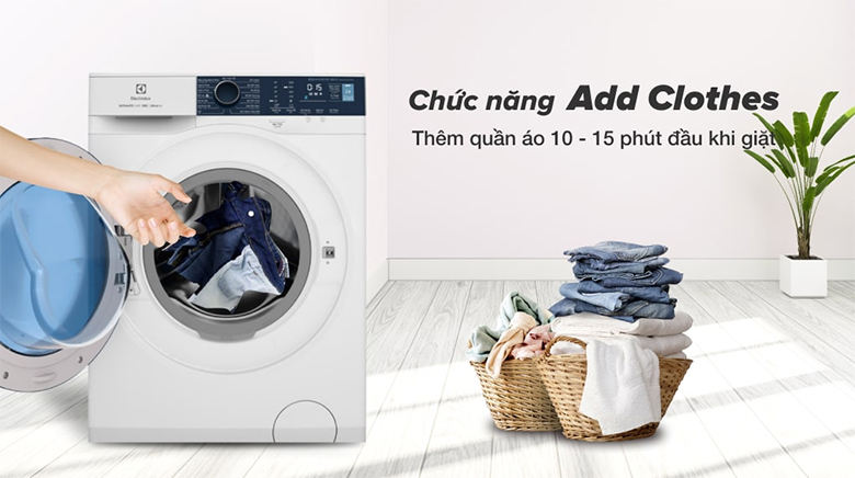 Máy giặt electrolux dễ dàng thêm quần áo khi đang giặt