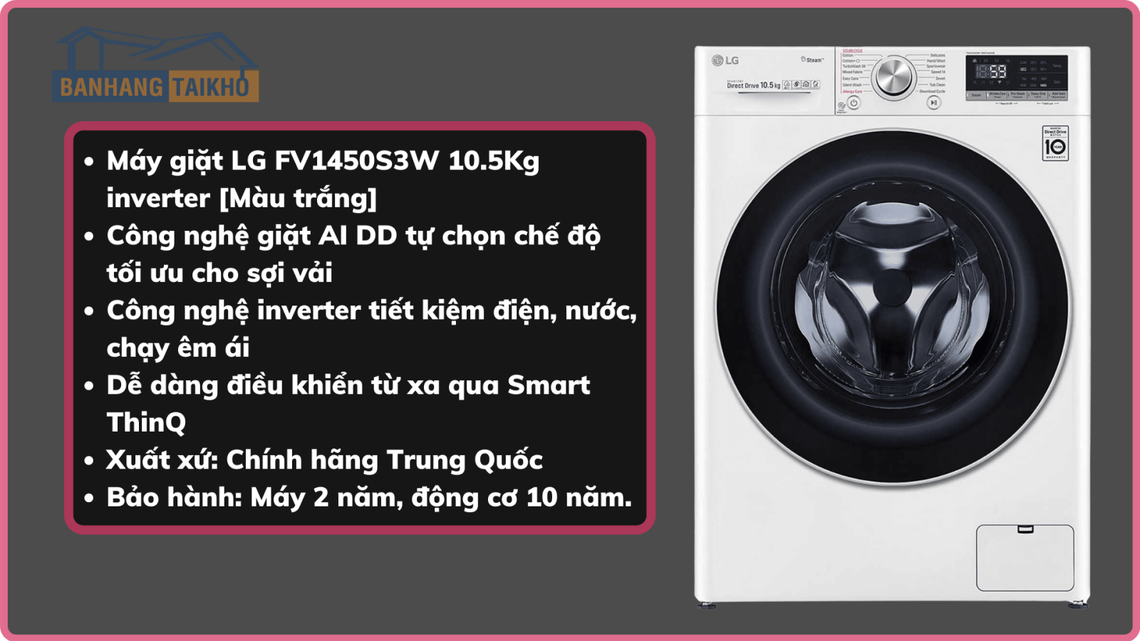 Máy giặt LG 10kg 6