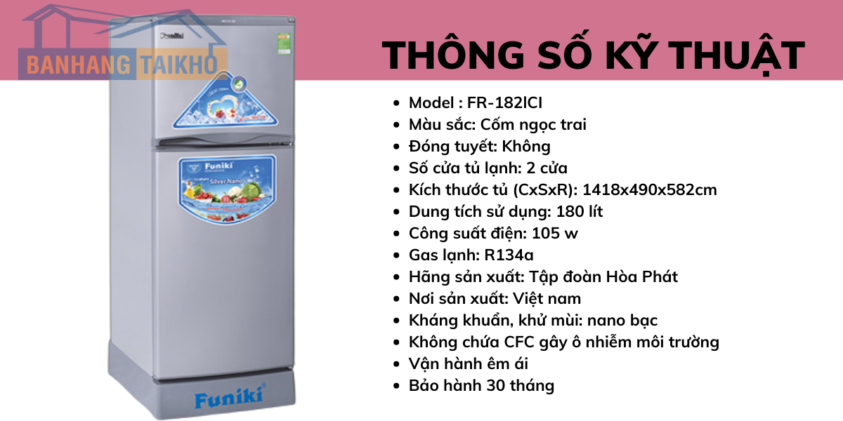 Tủ lạnh Funiki 180l 8