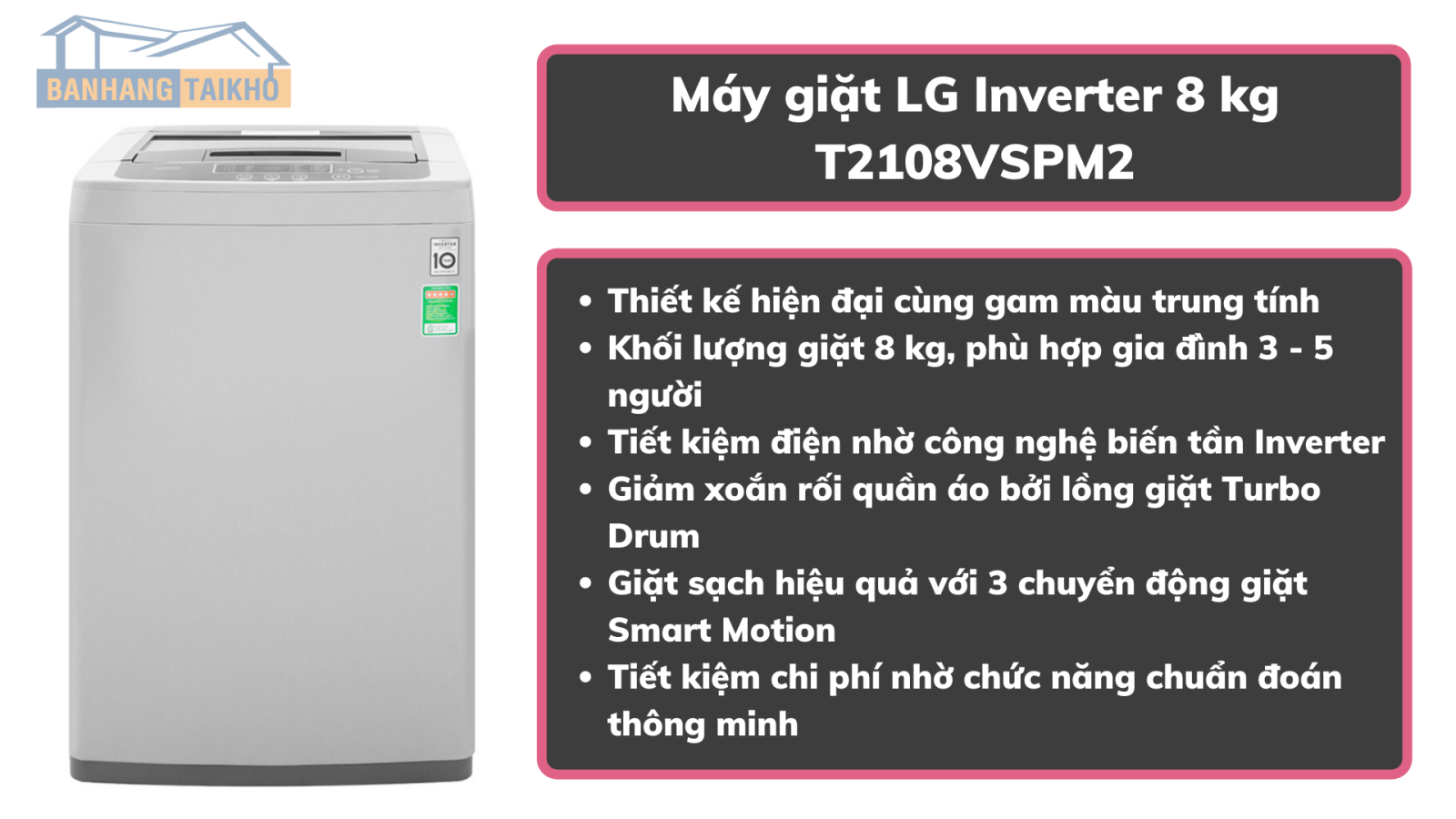 Máy giặt LG 8kg 7