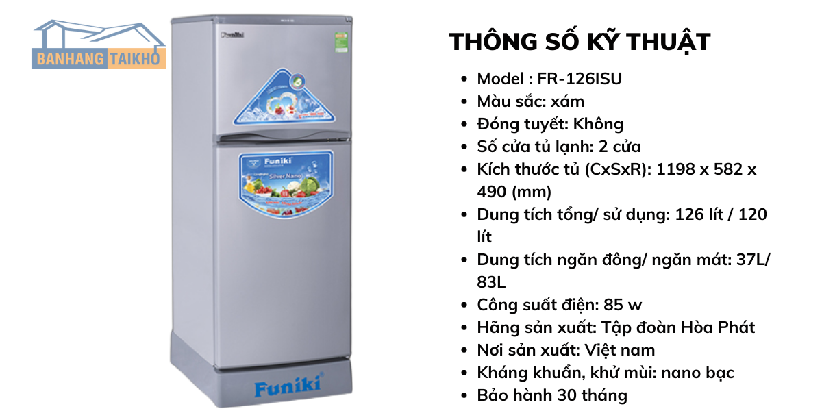 Tủ lạnh Funiki 120L 12
