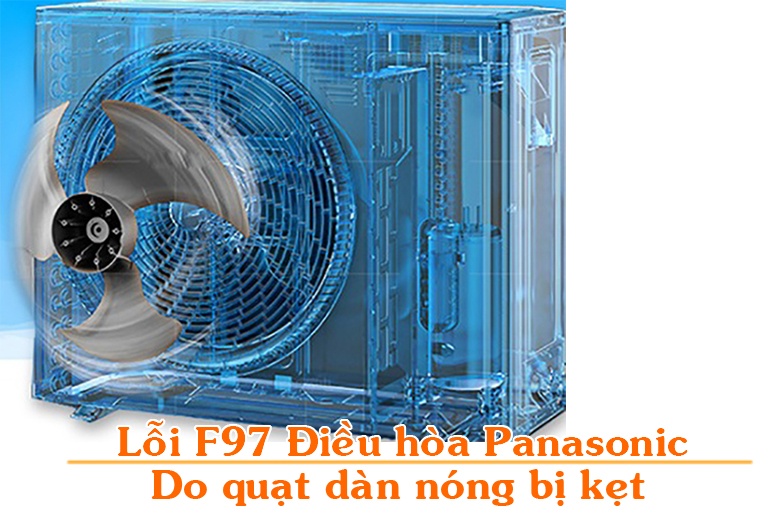 Điều hòa Panasonic báo lồi F97 do quạt dàn nóng chạy yếu hoặc bị hỏng