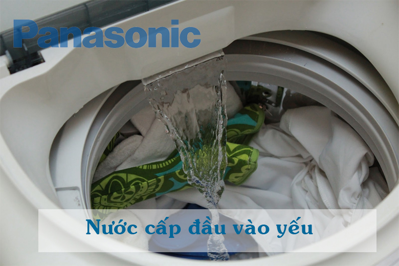 Lỗi U14 máy giặt Panasonic nước cấp đầu vào yếu