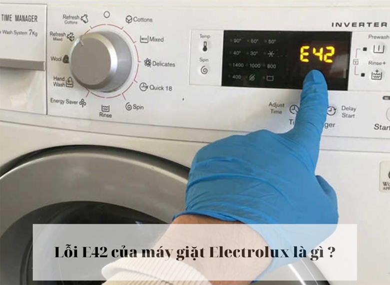 lỗi E42 máy giặt Electrolux