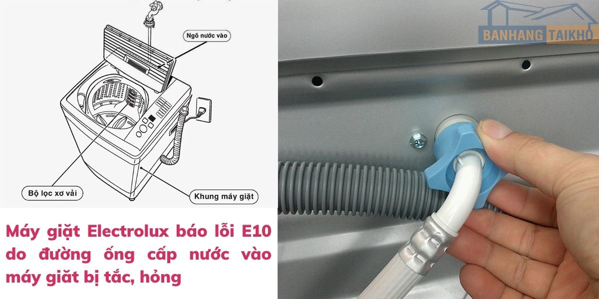 xử lý tại nhà máy giặt electrolux báo lỗi e10  không quá khó