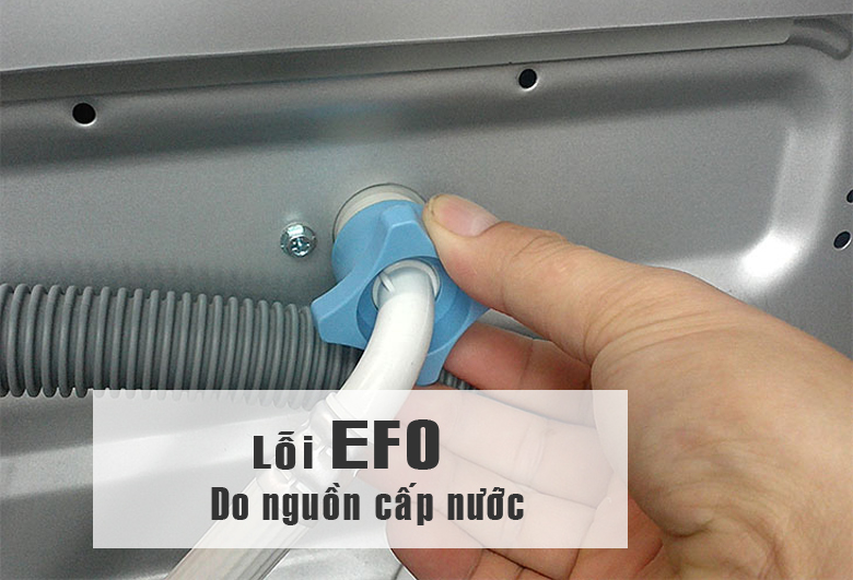 Máy giặt Electrolux báo lỗi EF0 do nguồn cấp nước