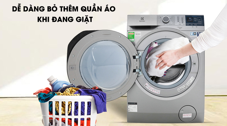 Máy giặt electrolux dễ dàng thêm quần áo khi đang giặt