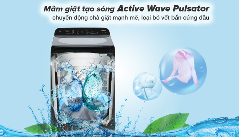 Máy giặt Panasonic mâm tạo sóng Active wave pulsator