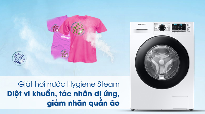Máy giặt Samsung công nghệ giặt hơi nước Hygiene Steam diệt 99,9% vi khuẩn