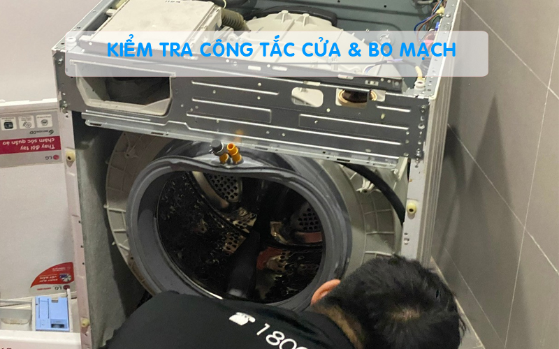 lỗi E3 máy giặt Toshiba do công tắc cửa hoặc bo mạch